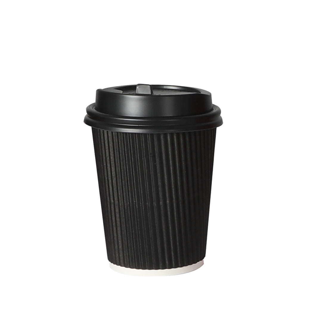 Disposable Coffee Cups 16oz 50pcs Takeaway Black