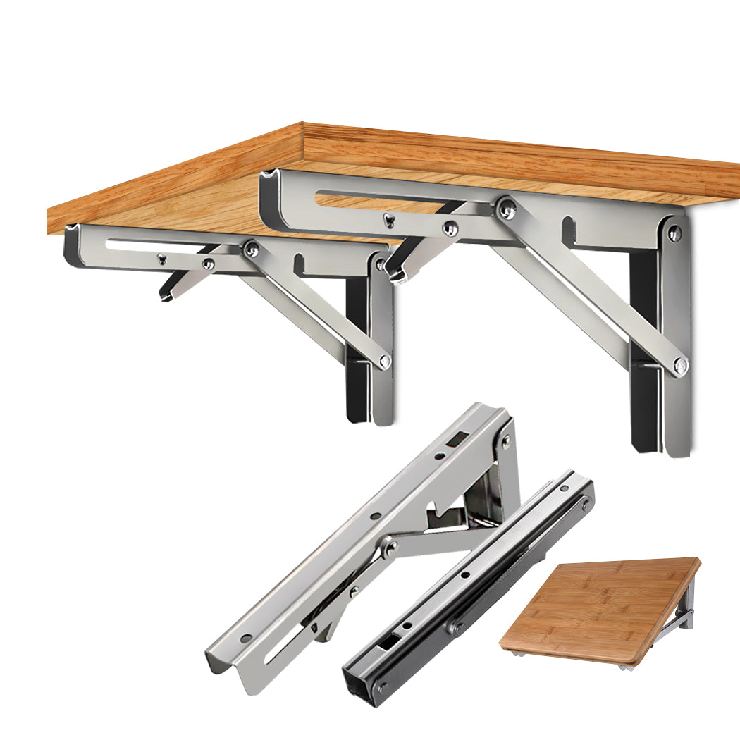 2Pcs 8" Folding Table Bracket Stainless