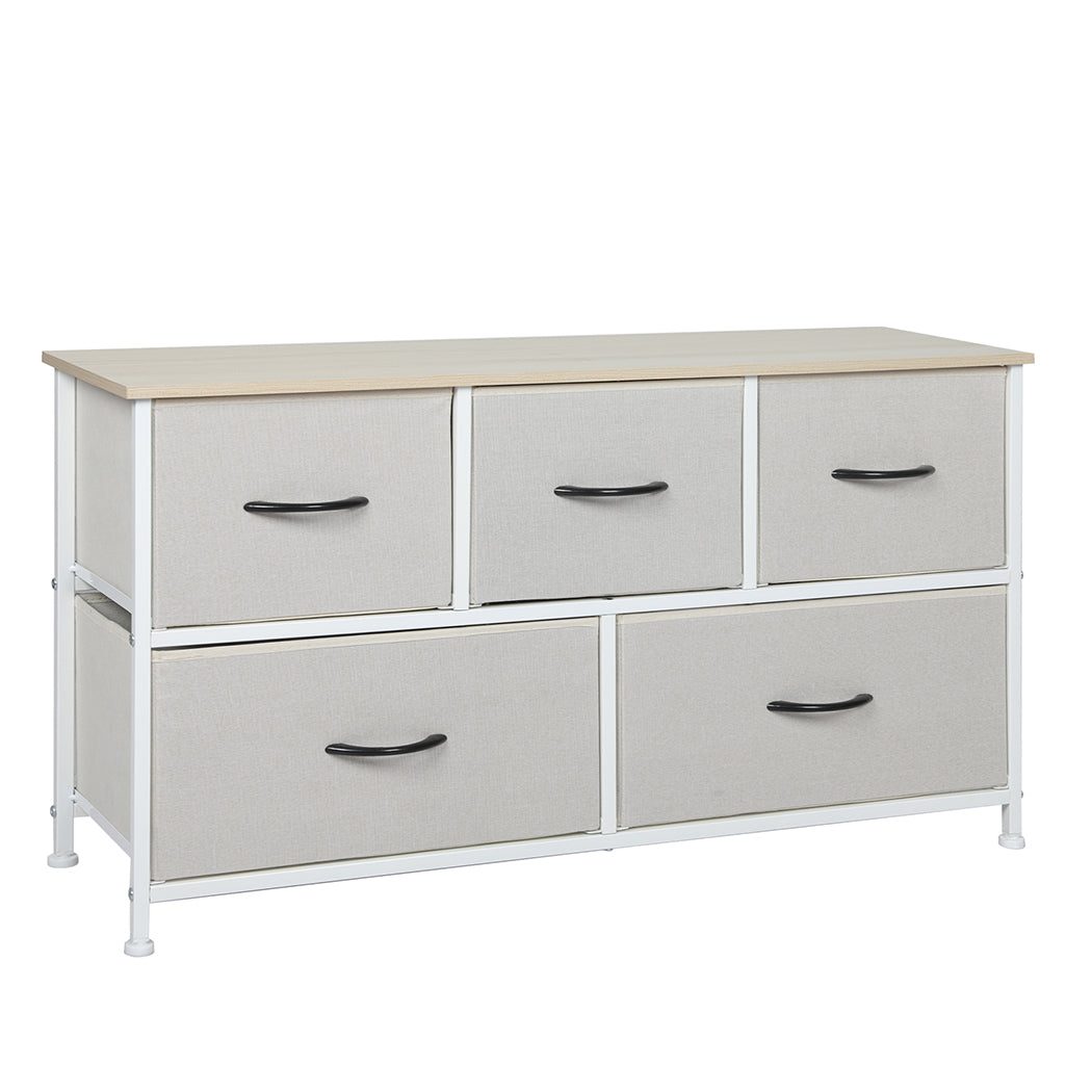 Levede Storage Cabinet Tower Chest Beige