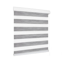 Marlow Blackout Zebra Roller Blind Curtains 150x210 Grey