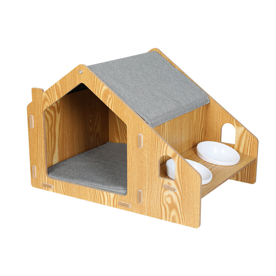 PaWz Wooden Pet House Cat Kennel Elevated