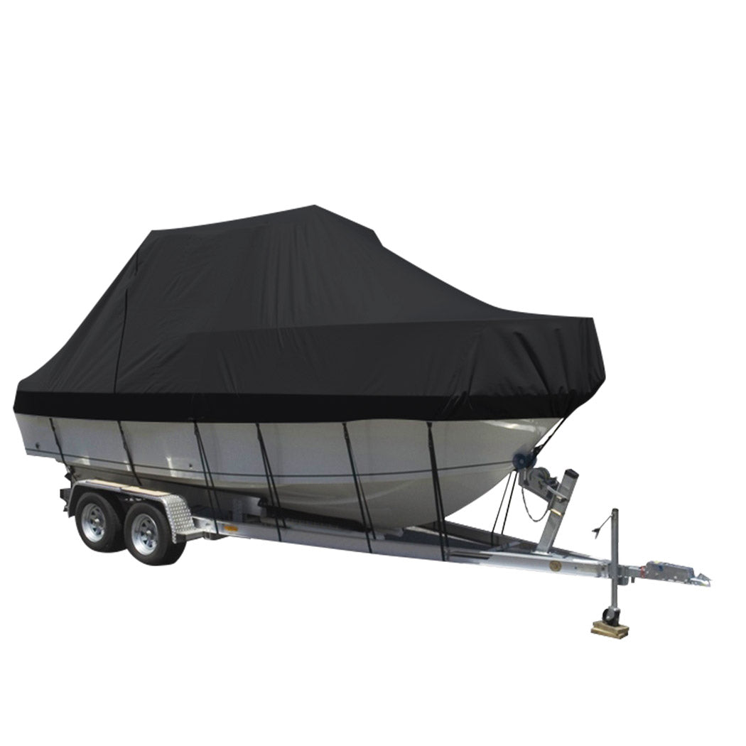Boat Cover 12-14 FT Trailerable Weatherproof Black 14FT