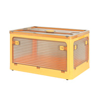 124L Storage Box Stackable Clothes Container L Orange Large