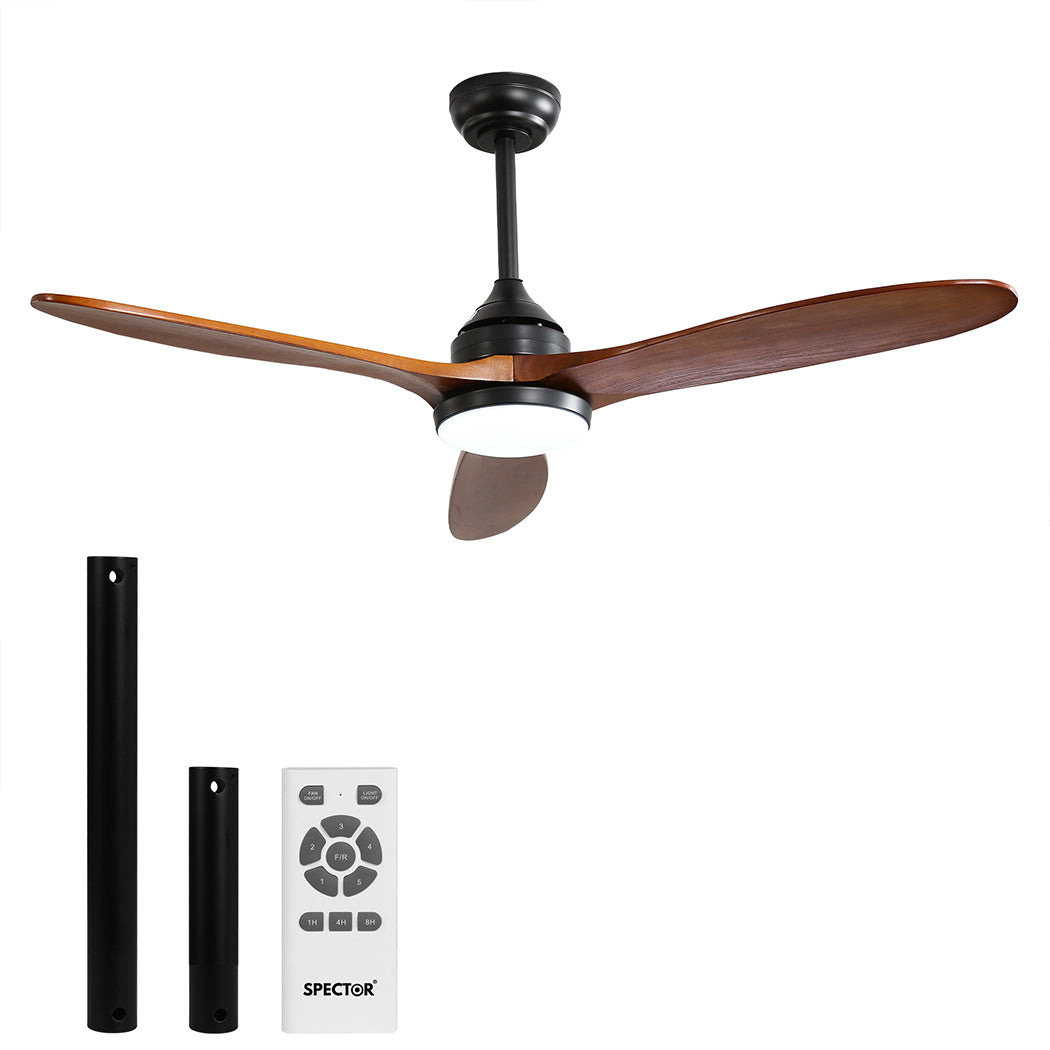 Spector 52'' Ceiling Fan DC Motor LED Walnut