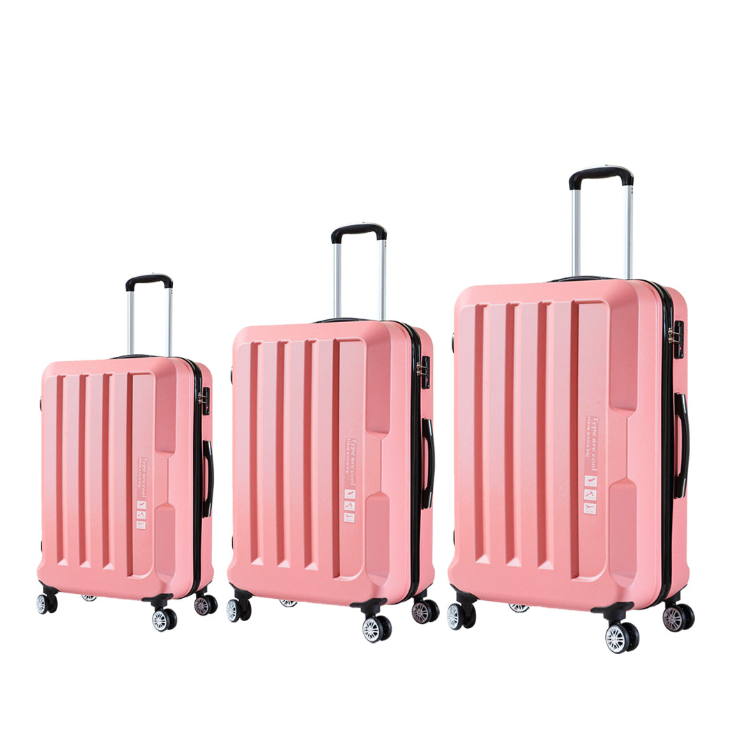 Slimbridge 20"24"28" 3PC Luggage Sets Rose Gold