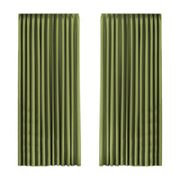 Marlow 2XBlockout Curtains Chenille 180x250 Green CD1016-180x250-DG