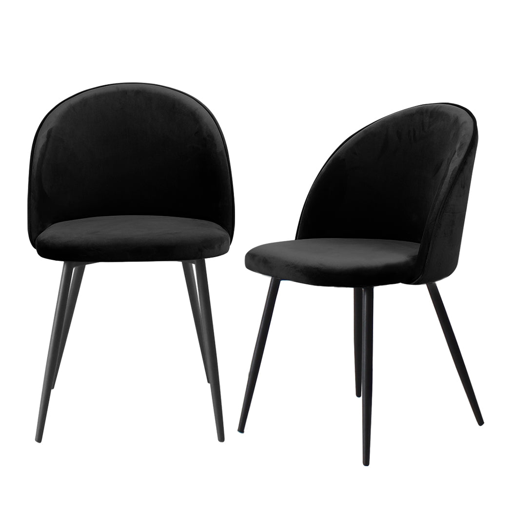 Levede 2x Dining Chairs Kitchen Cafe Black