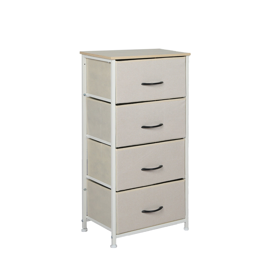 Levede Storage Cabinet Tower Chest Beige