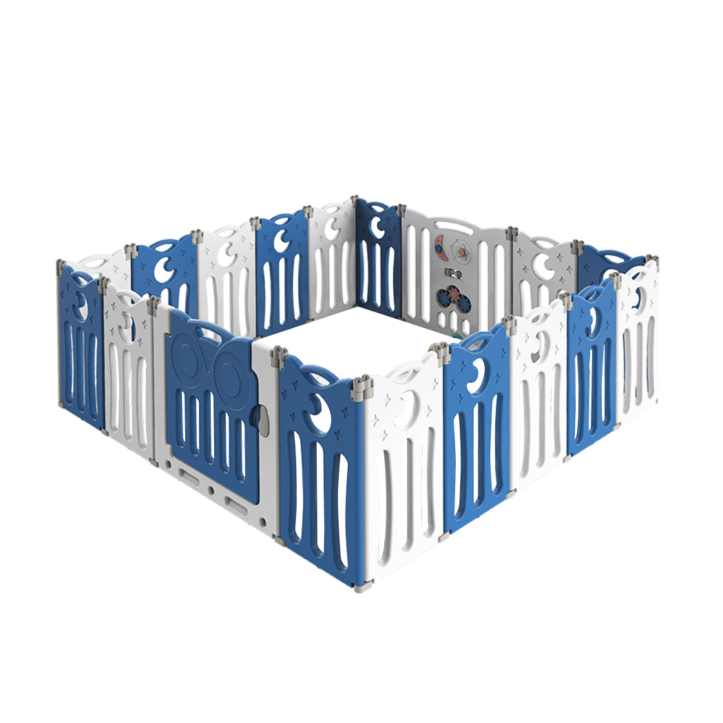 BoPeep Kids Baby Playpen Foldable Child Blue