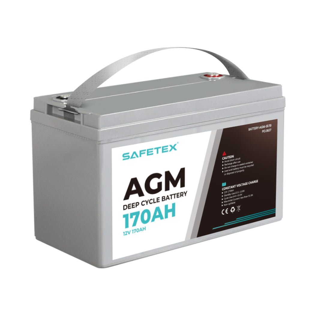 Safetex 12V 170Ah AGM Deep Cycle Lead