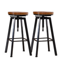 Levede 2x Bar Stools Industrial Kitchen