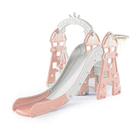 BoPeep Kids Slide Swing Basketball Ring Pink