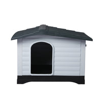 PaWz Dog Kennel Outdoor Indoor Plastic L Grey