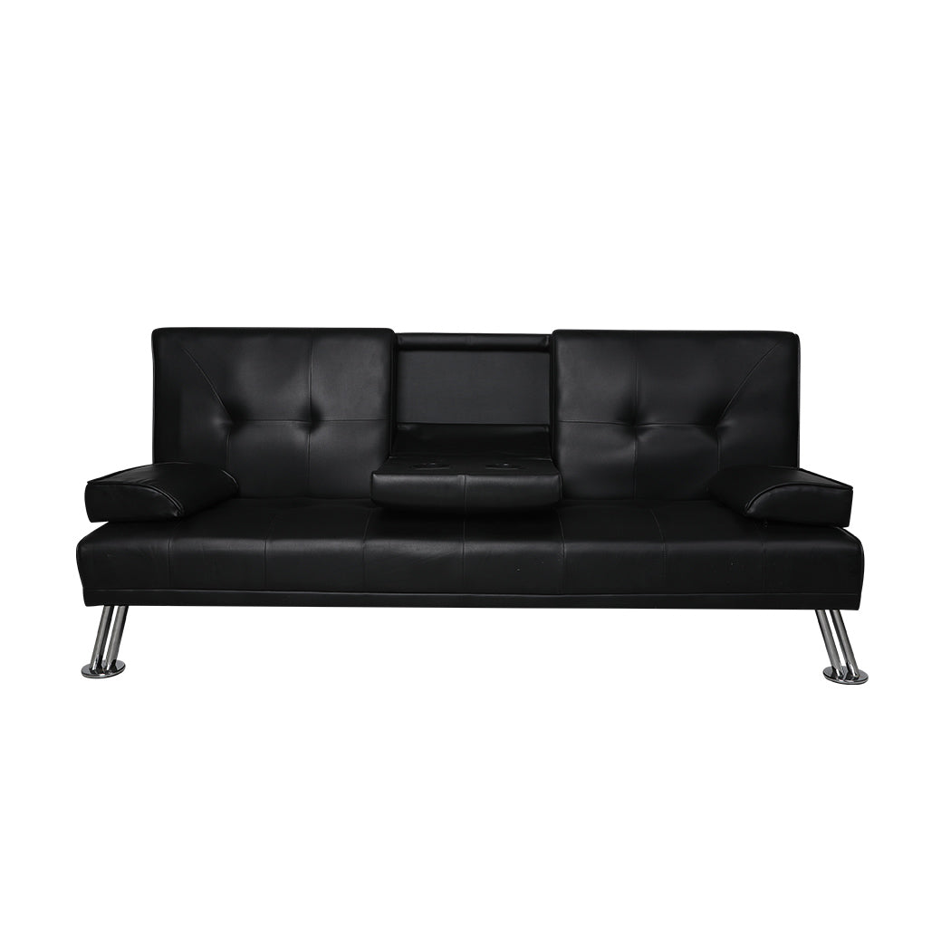 Levede Sofa Bed Adjustable Recliner Black