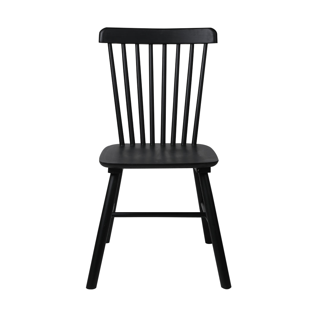 Levede 2x Dining Chairs Kitchen Winsor Black