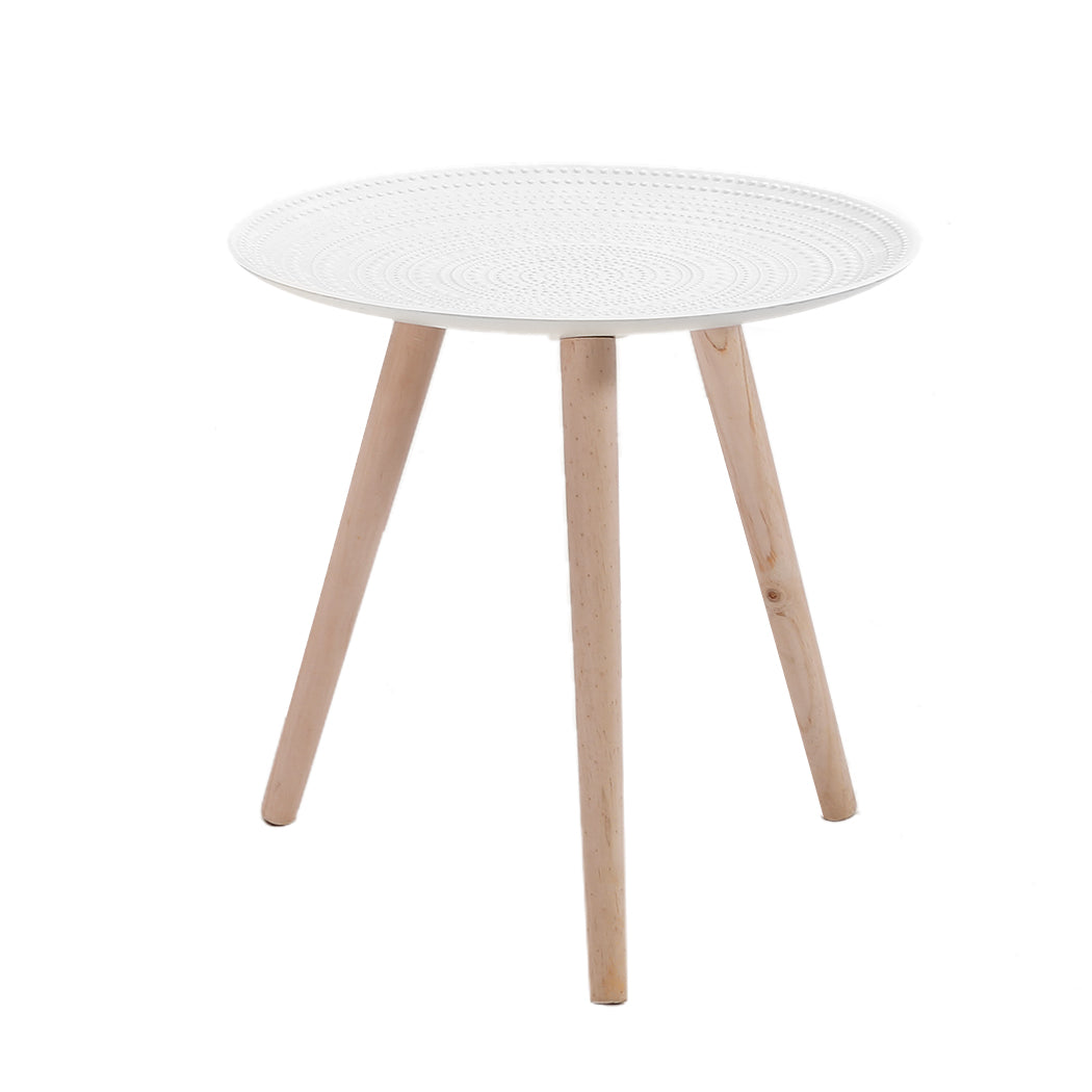 Levede Side Table Coffee Bedside End White