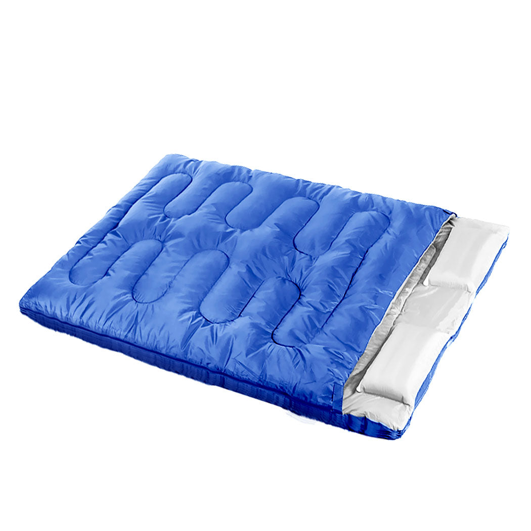 Mountview Sleeping Bag Double Bags Outdoor Navy blue