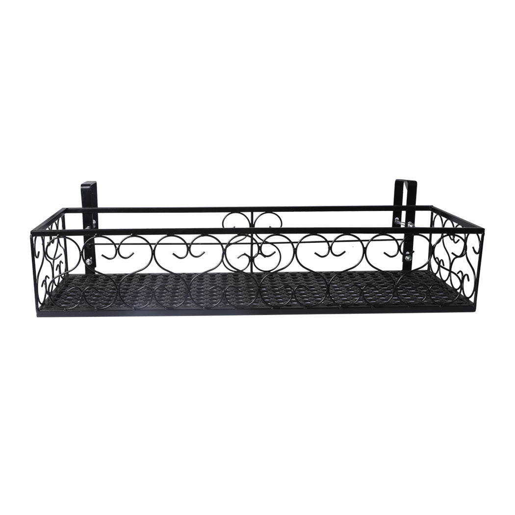 Levede Plant Stand Outdoor Indoor Home Black Rectangle