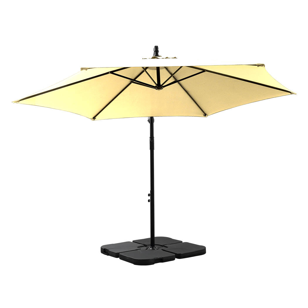 Mountview 3M Outdoor Umbrella Cantilever Grey