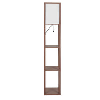 EMITTO LED Floor Lamp with Storage Shelf Brown