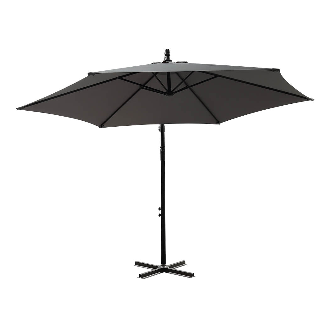 Mountview 3M Outdoor Umbrella Cantilever Grey Without Base