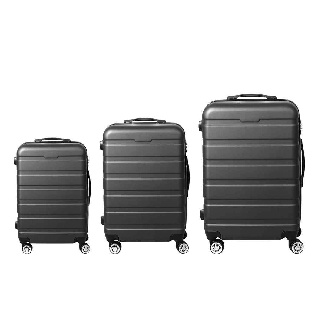 Slimbridge 3PC Luggage sets Suitcase Dark Grey