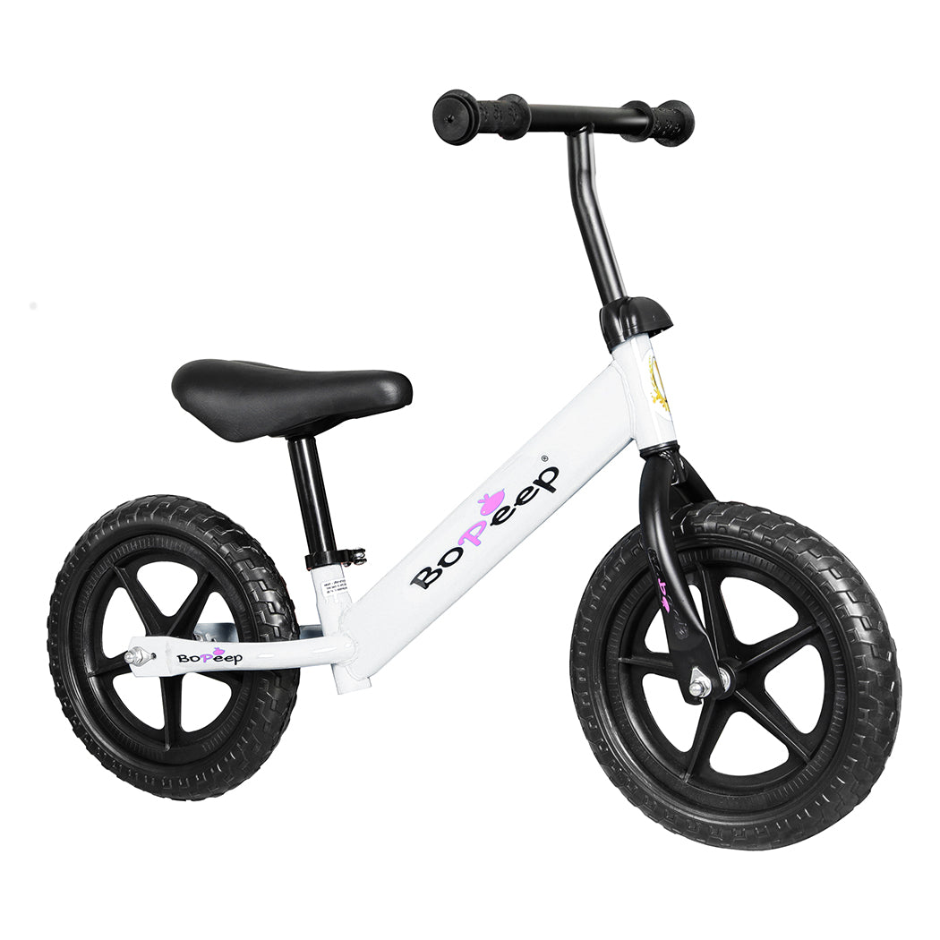 BoPeep Kids Balance Bike Ride On Toys White