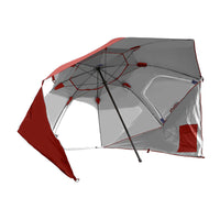 Mountview Beach Umbrella Outdoor Umbrellas Red 2.13M