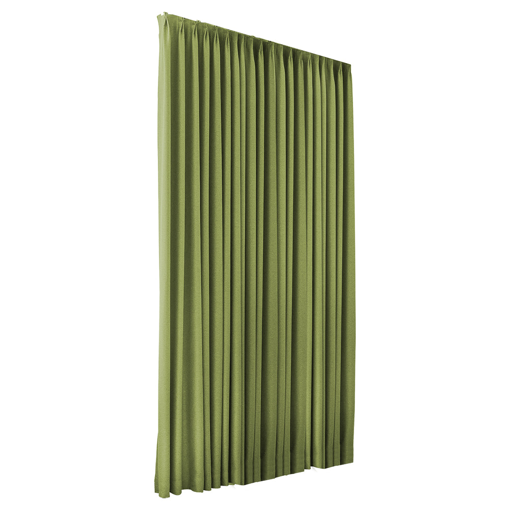 Marlow 2XBlockout Curtains Chenille 240x250 Green