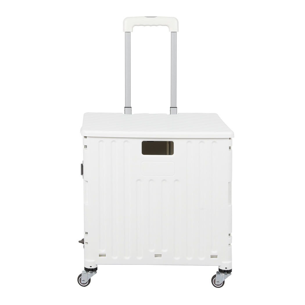 Folding Shopping Trolley Cart Portable Beige