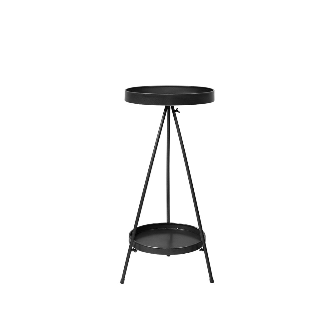 Levede Plant Stand 2 Tiers Outdoor Indoor Black Medium