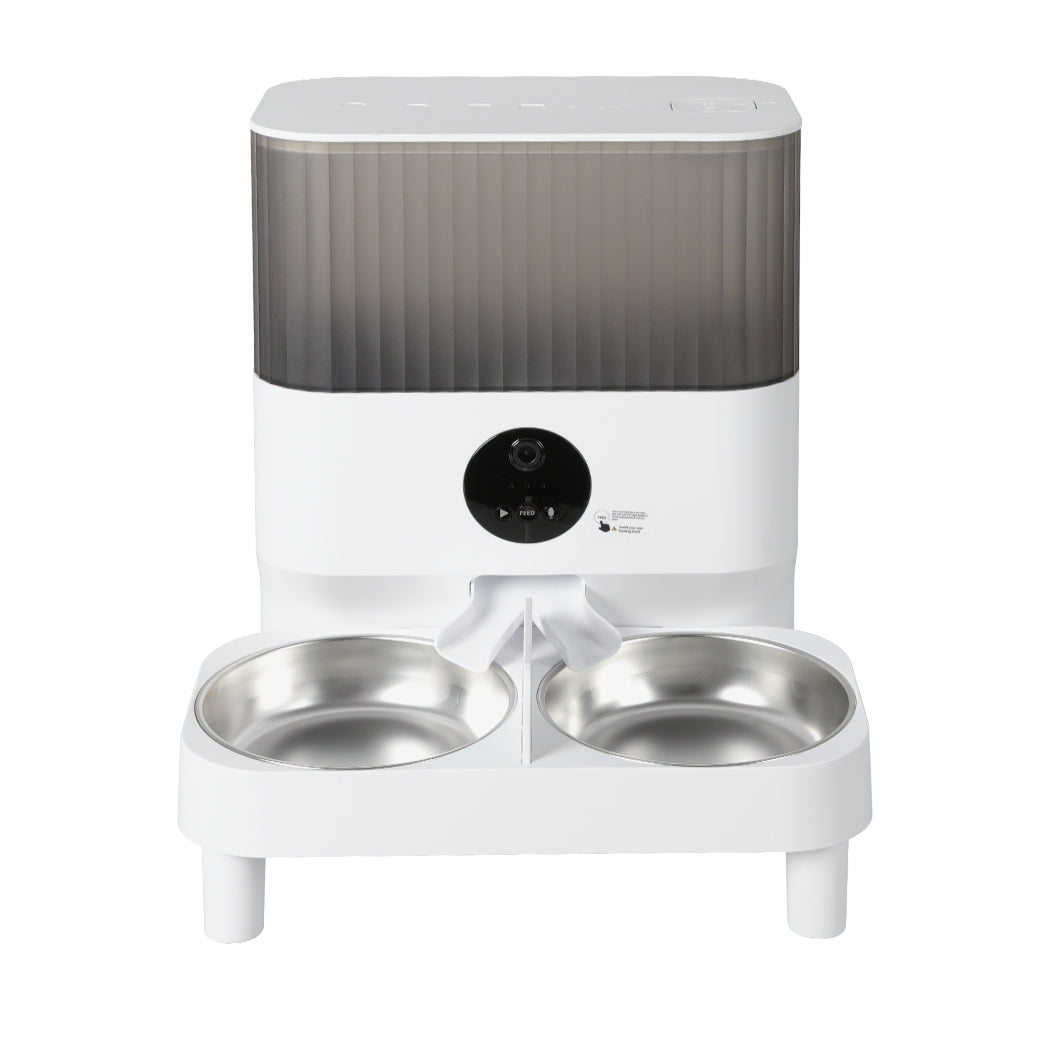 PaWz 7L Auto Pet Feeder Automatic Camera White