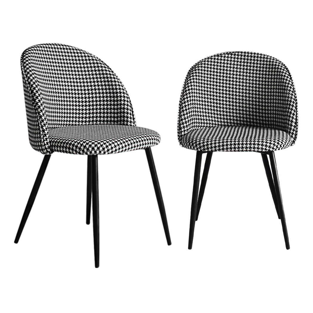 Levede 2x Dining Chairs Kitchen Cafe Black and White