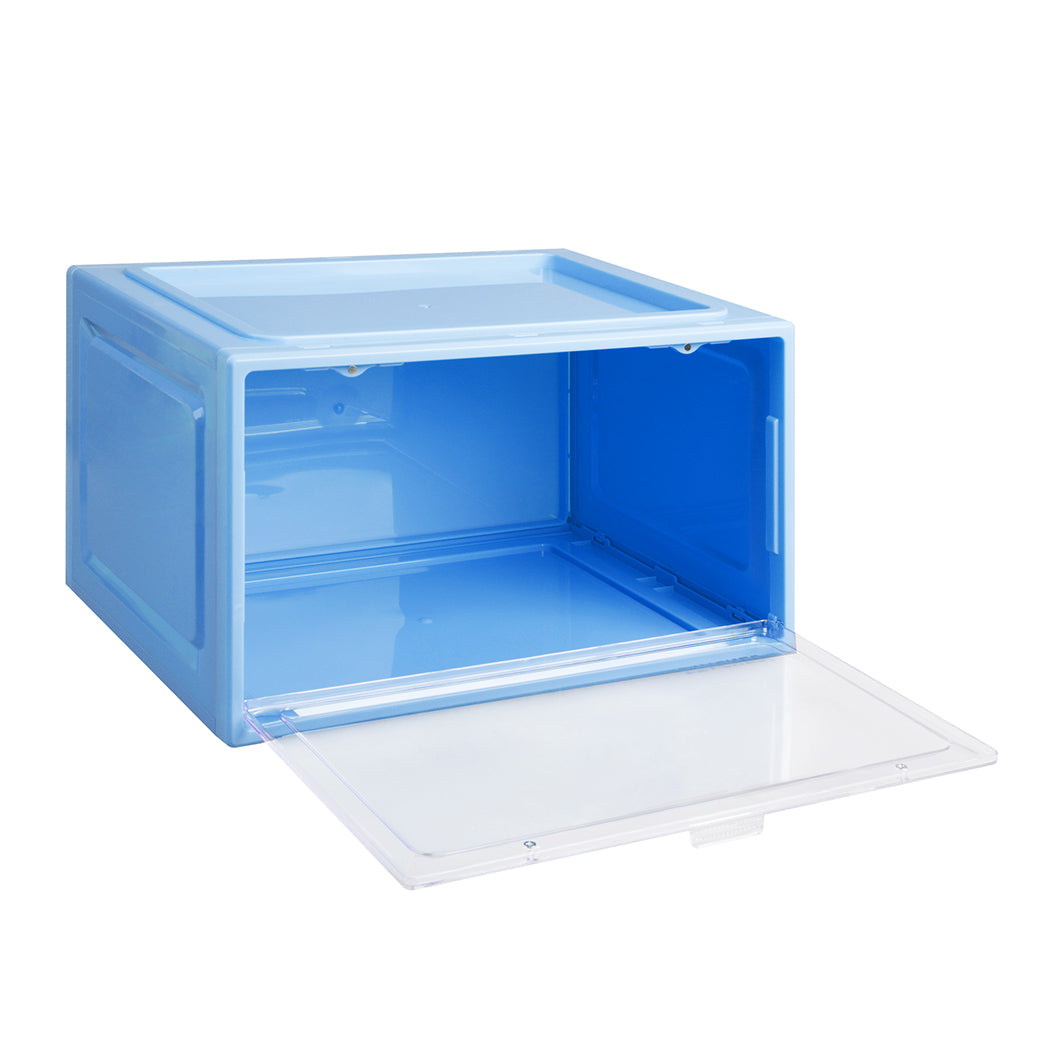 Stacked Sneaker Display Case Shoe Storage Blue