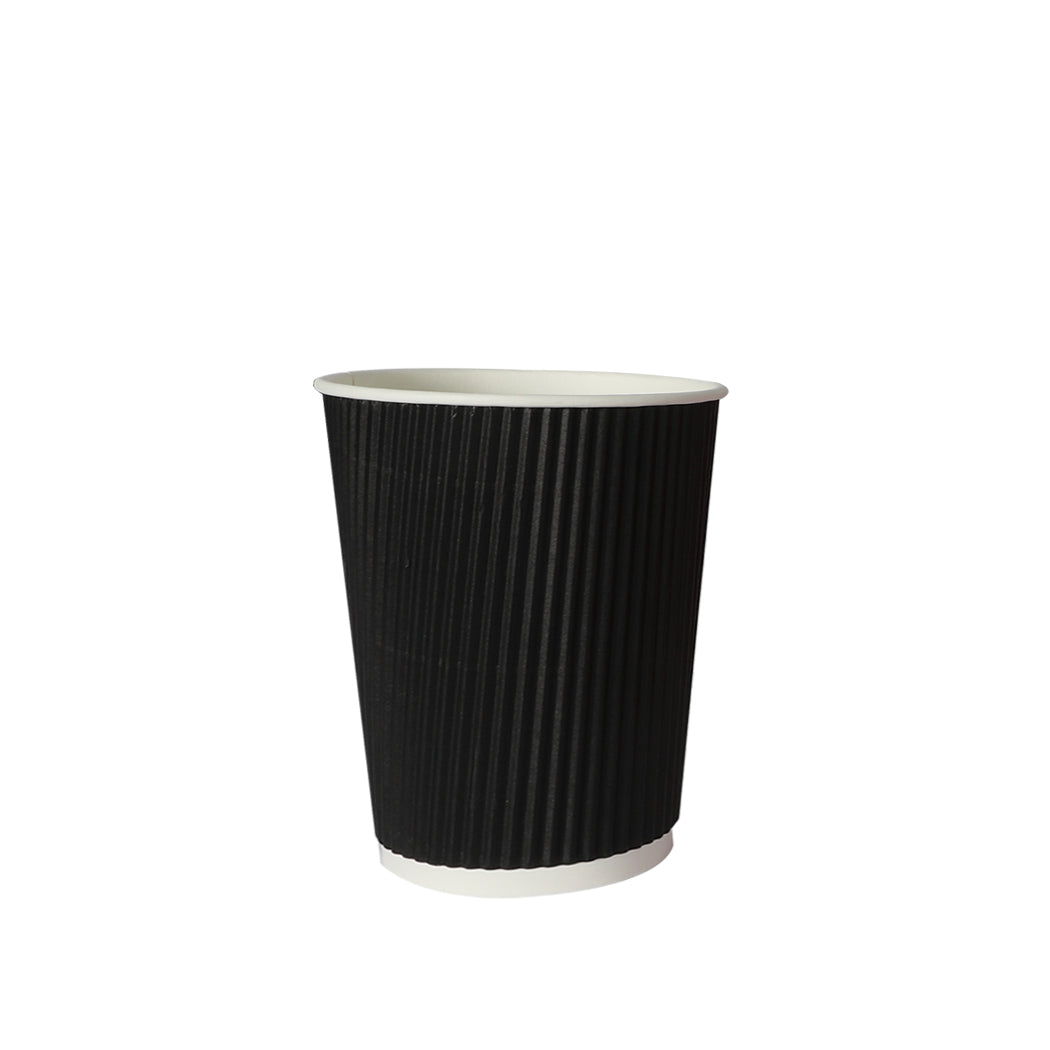 50 Pcs 8oz Disposable Takeaway Coffee Black