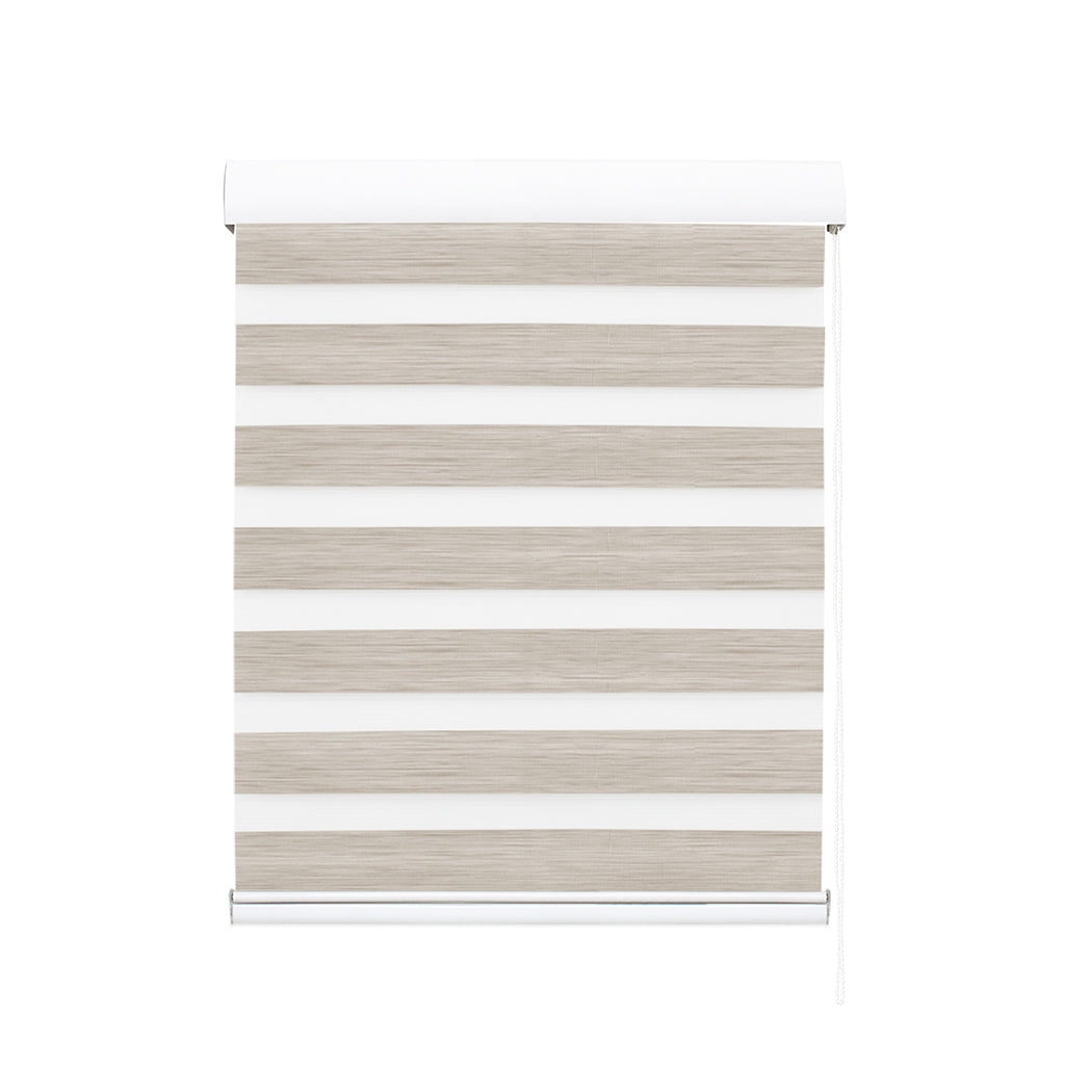 Marlow Blackout Zebra Roller Blind Curtains 90x210 Beige