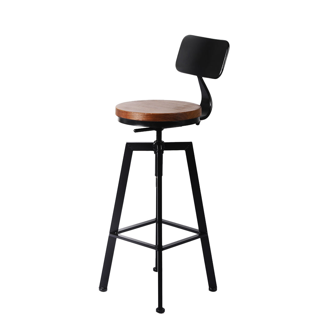 Levede 4x Bar Stool Kitchen Wooden Metal