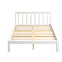 Levede Wooden Bed Frame Queen Full Size White