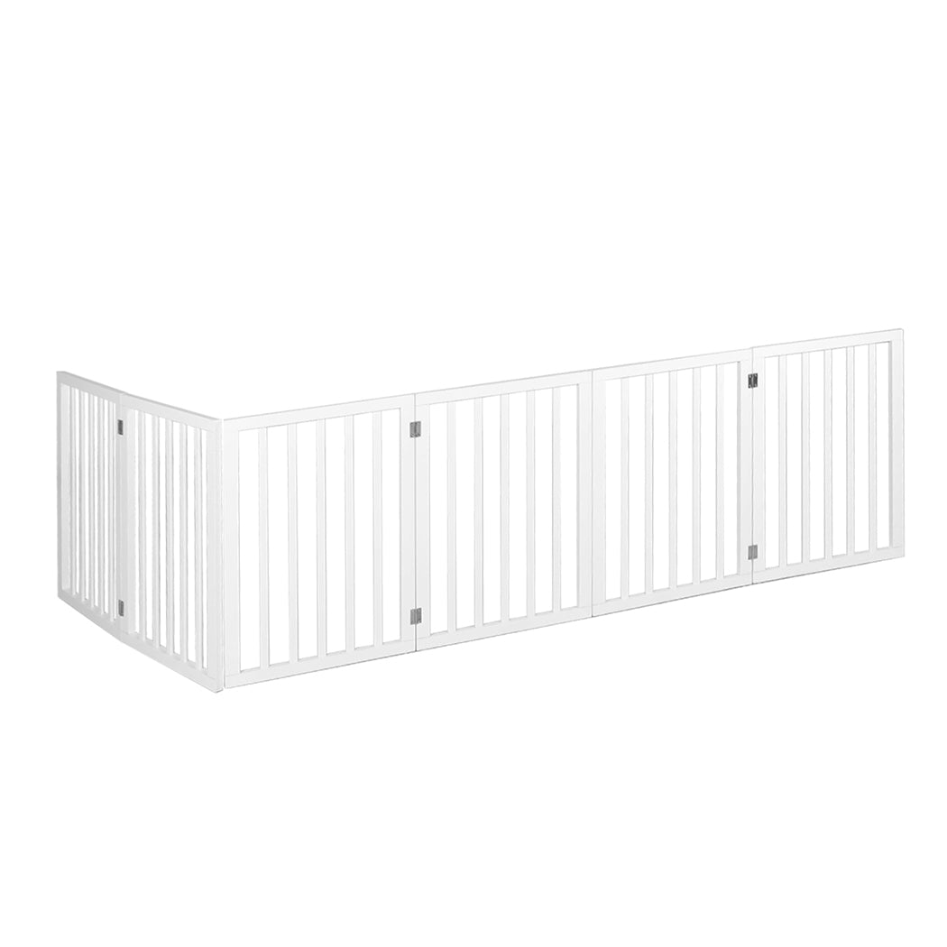 PaWz Wooden Pet Gate Dog Fence Safety White 100 Pack