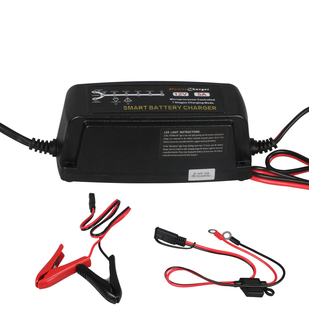 Battery Charger 12V 5A Trickle Smart