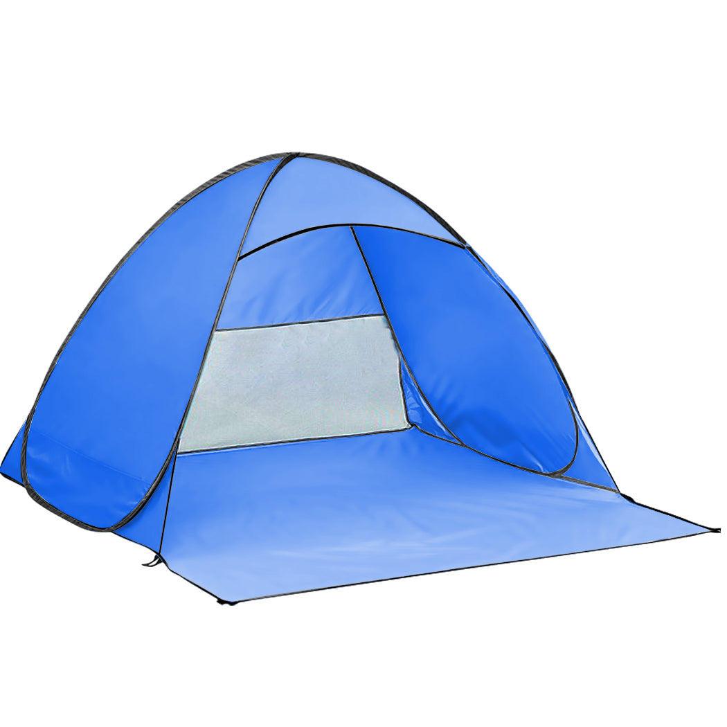 Mountview Pop Up Beach Tent Caming Portable Blue