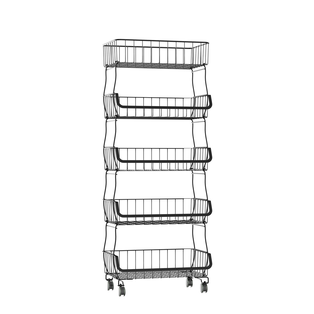 TOQUE 5 Tier Kitchen Trolley Cart Storage