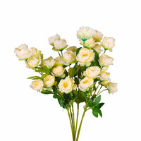 Lambu Artificial Flowers Silk Roses Yellow