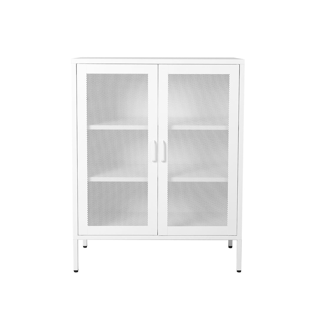 Levede Storage Cabinet Steel Kitchen White