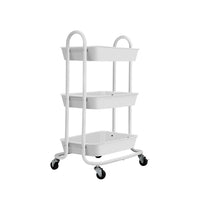 Levede 3 Tiers Kitchen Storage Trolley White