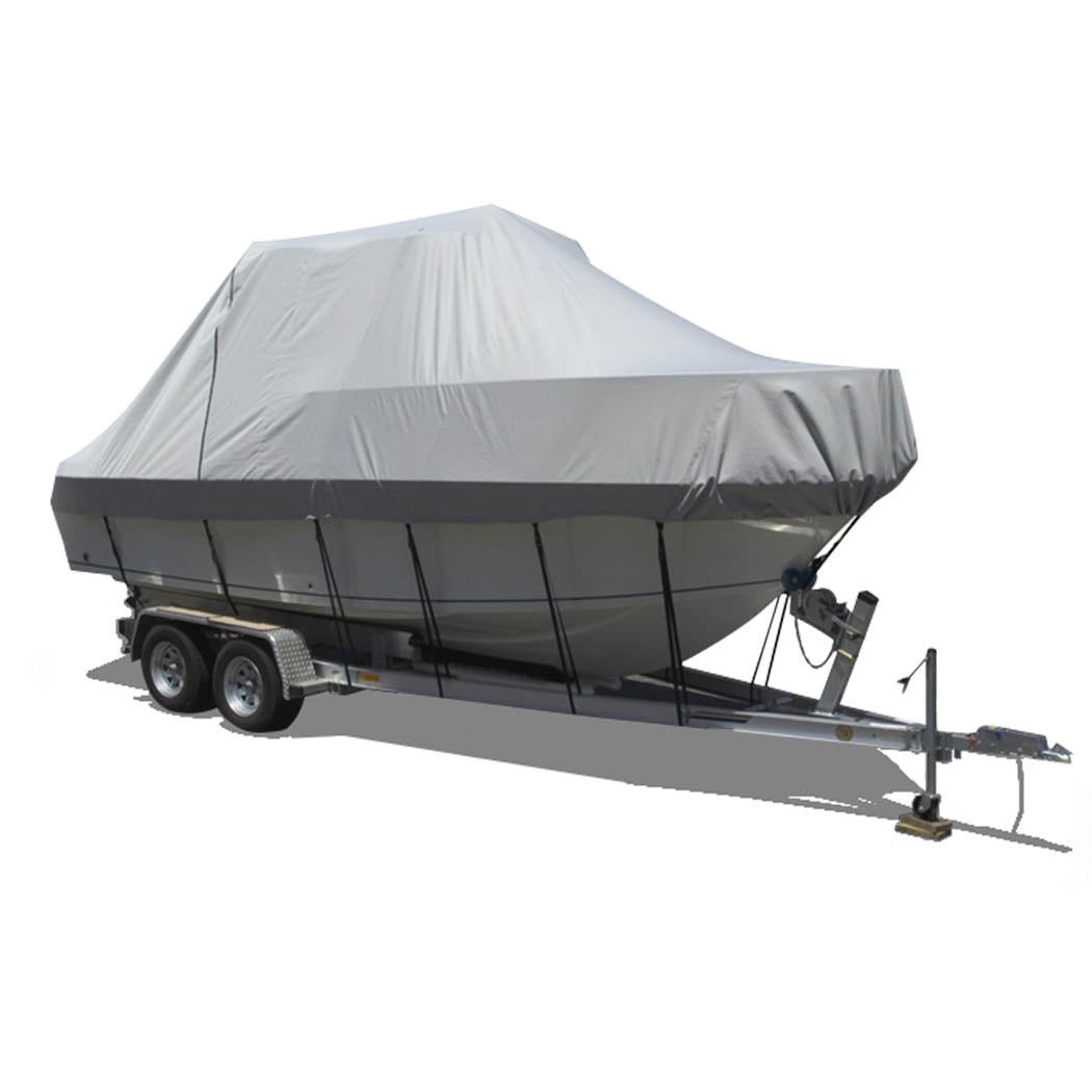 12-14 FT Boat Cover Trailerable Weatherproof Grey 14FT