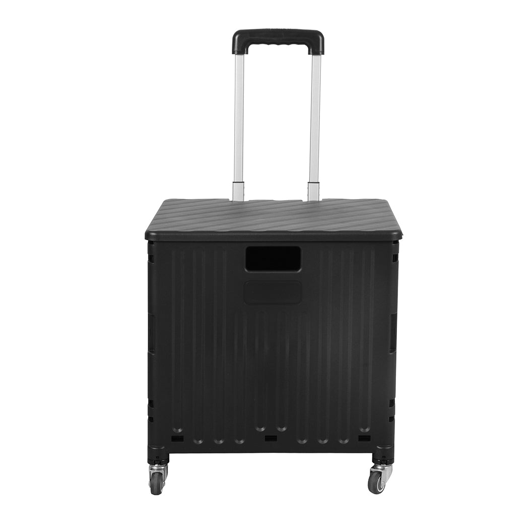 Folding Shopping Trolley Cart Portable Black