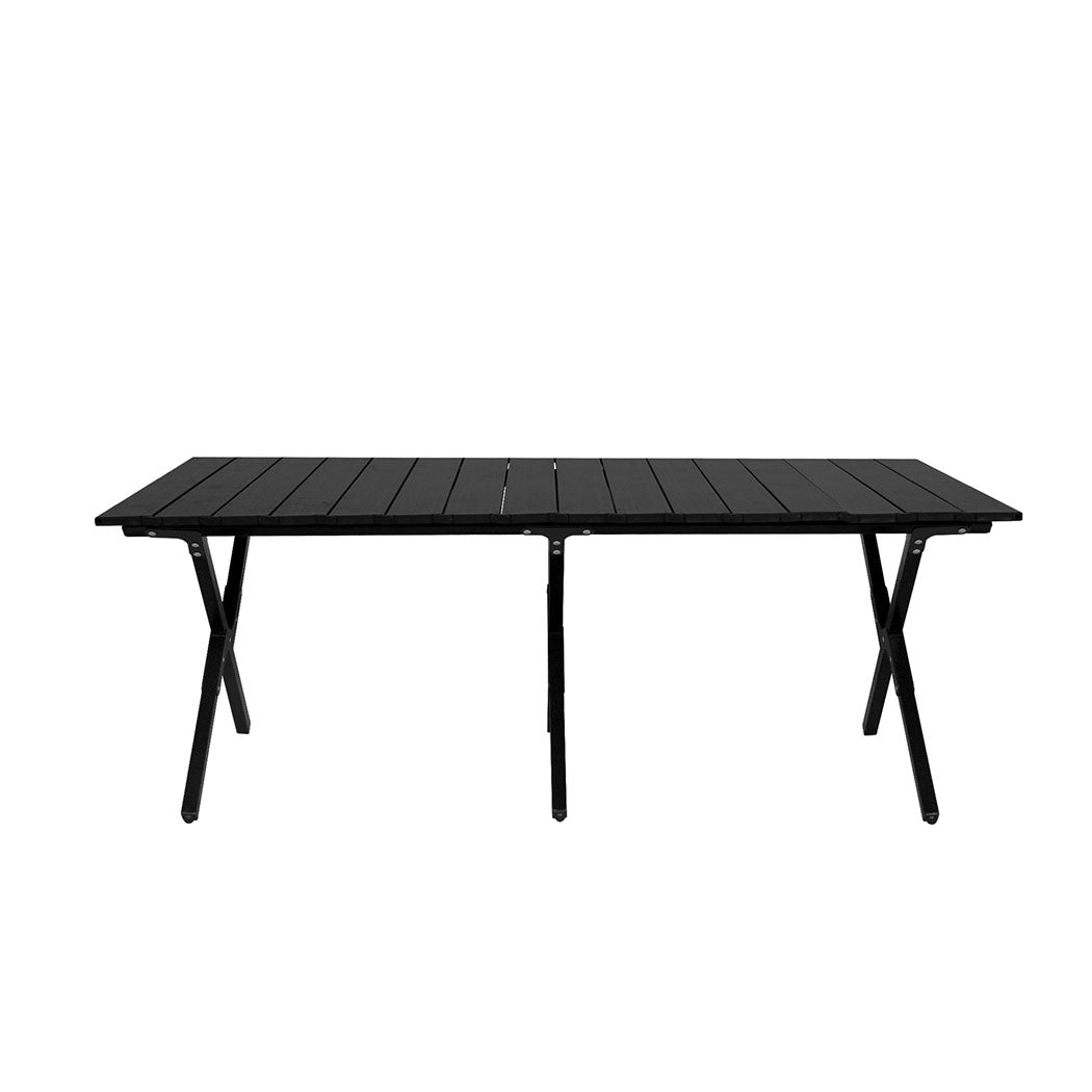 Levede Folding Camping Table Chair Set Black