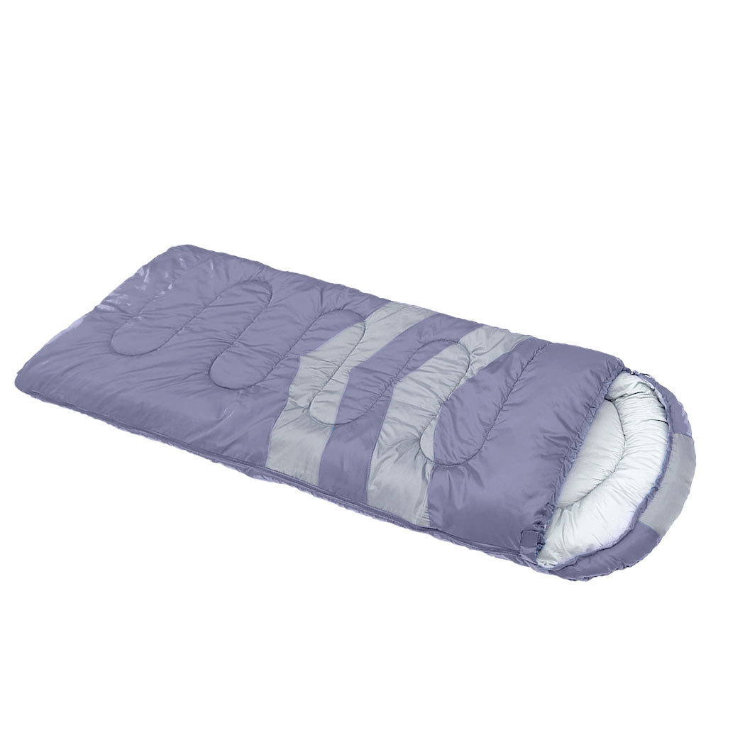 Mountview Single Sleeping Bag Bags Outdoor Grey