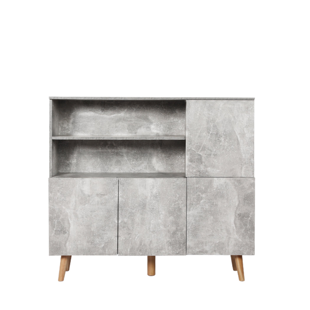 Levede Buffet Sideboard Storage Cabinet Grey